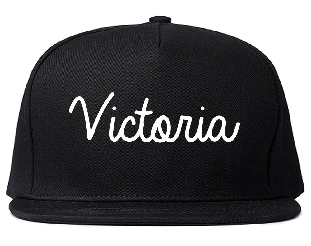 Victoria Minnesota MN Script Mens Snapback Hat Black