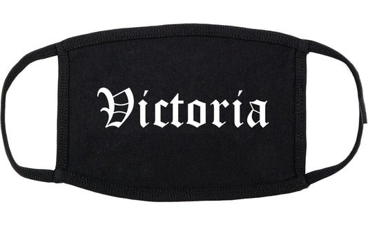 Victoria Texas TX Old English Cotton Face Mask Black