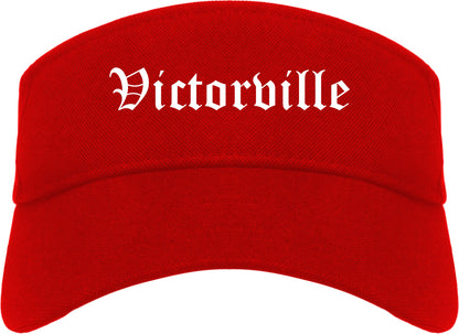 Victorville California CA Old English Mens Visor Cap Hat Red