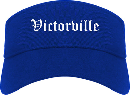Victorville California CA Old English Mens Visor Cap Hat Royal Blue