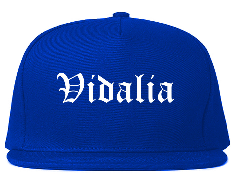 Vidalia Georgia GA Old English Mens Snapback Hat Royal Blue