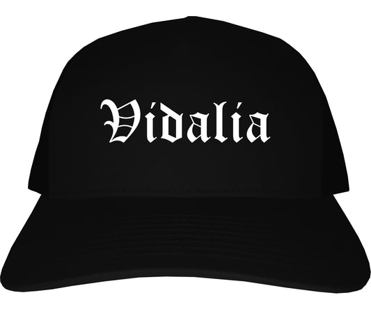 Vidalia Georgia GA Old English Mens Trucker Hat Cap Black