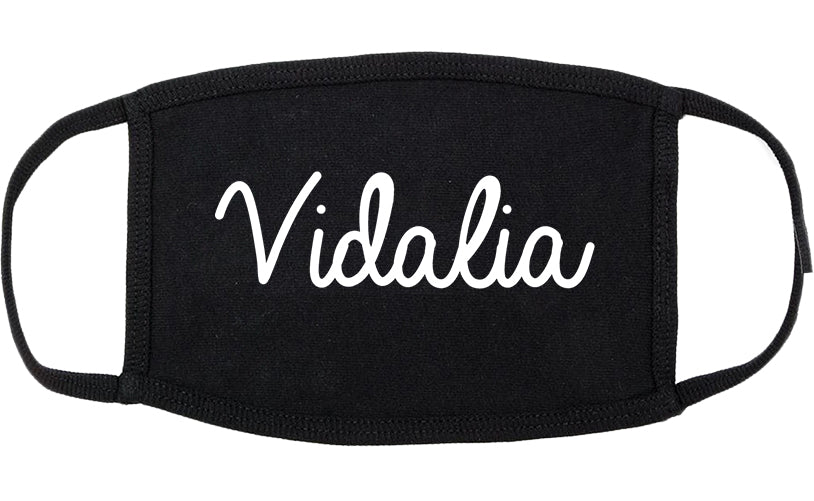 Vidalia Georgia GA Script Cotton Face Mask Black