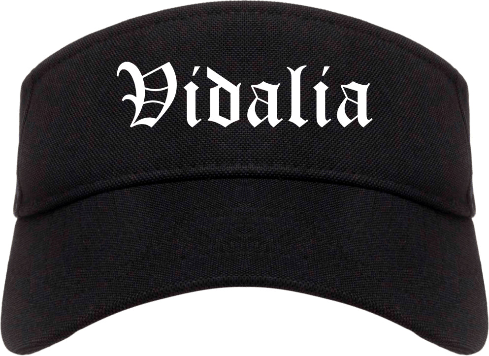 Vidalia Georgia GA Old English Mens Visor Cap Hat Black