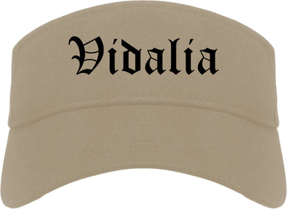 Vidalia Georgia GA Old English Mens Visor Cap Hat Khaki