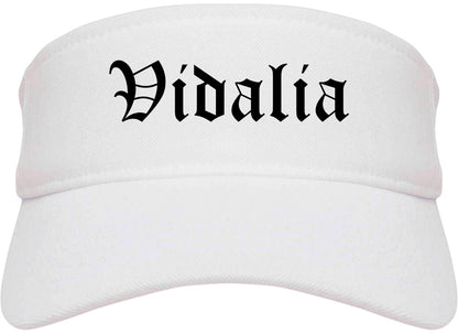 Vidalia Georgia GA Old English Mens Visor Cap Hat White