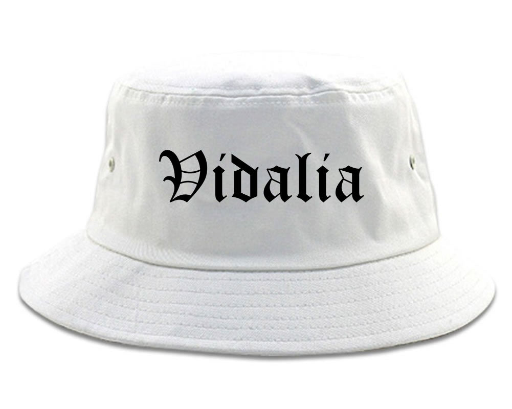 Vidalia Georgia GA Old English Mens Bucket Hat White