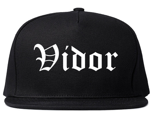 Vidor Texas TX Old English Mens Snapback Hat Black