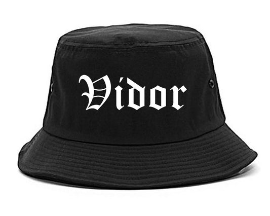 Vidor Texas TX Old English Mens Bucket Hat Black