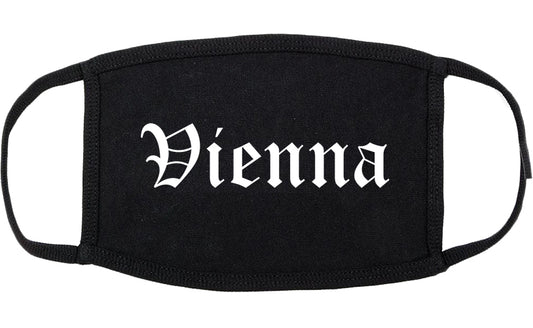 Vienna Virginia VA Old English Cotton Face Mask Black