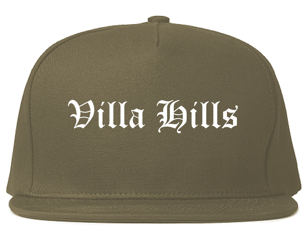 Villa Hills Kentucky KY Old English Mens Snapback Hat Grey