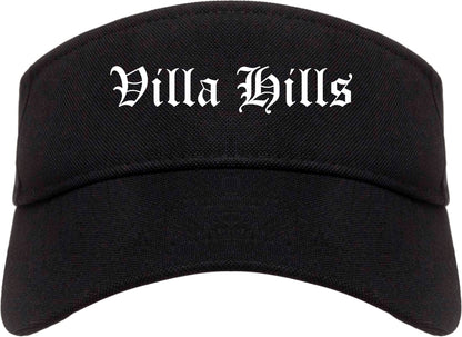 Villa Hills Kentucky KY Old English Mens Visor Cap Hat Black