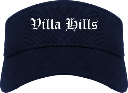 Villa Hills Kentucky KY Old English Mens Visor Cap Hat Navy Blue