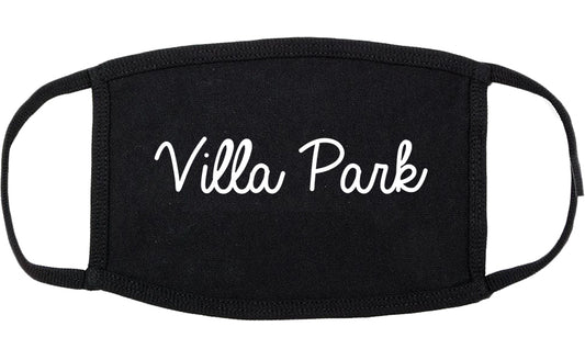 Villa Park California CA Script Cotton Face Mask Black