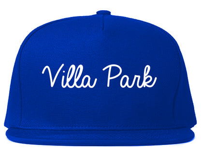 Villa Park California CA Script Mens Snapback Hat Royal Blue