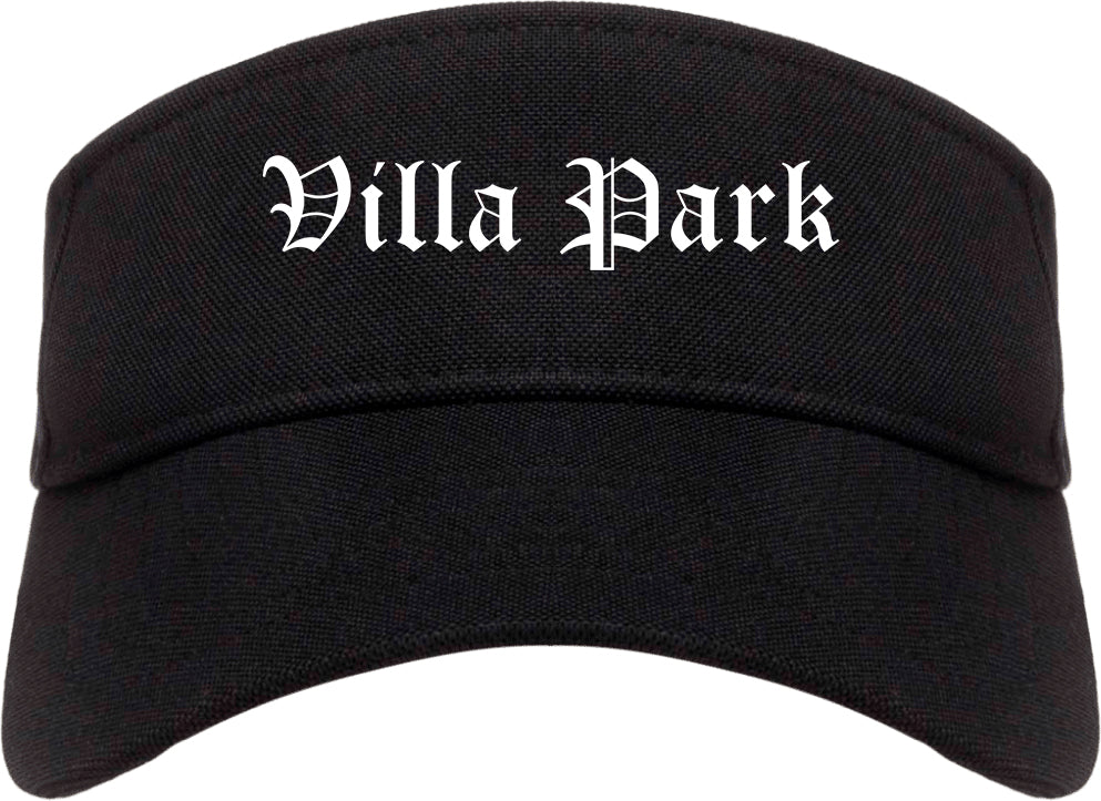 Villa Park California CA Old English Mens Visor Cap Hat Black