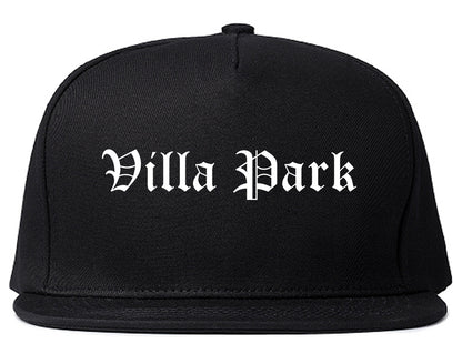 Villa Park Illinois IL Old English Mens Snapback Hat Black