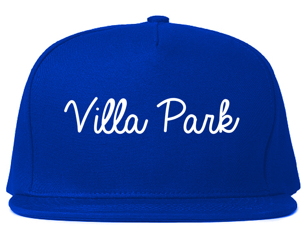 Villa Park Illinois IL Script Mens Snapback Hat Royal Blue