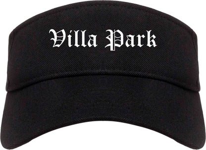 Villa Park Illinois IL Old English Mens Visor Cap Hat Black