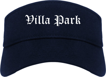 Villa Park Illinois IL Old English Mens Visor Cap Hat Navy Blue