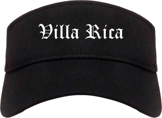 Villa Rica Georgia GA Old English Mens Visor Cap Hat Black