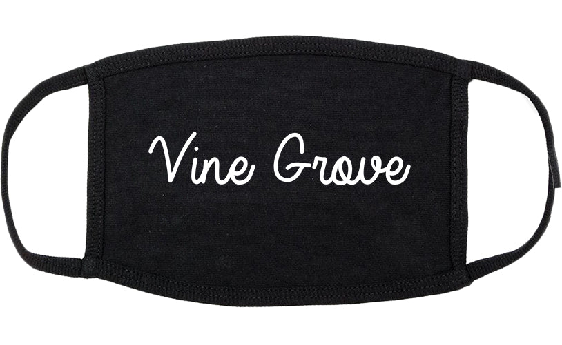 Vine Grove Kentucky KY Script Cotton Face Mask Black
