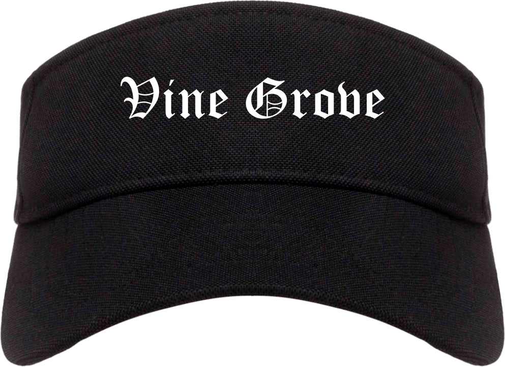 Vine Grove Kentucky KY Old English Mens Visor Cap Hat Black