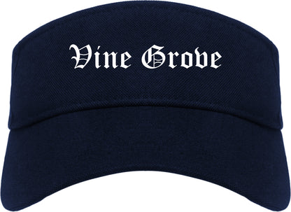 Vine Grove Kentucky KY Old English Mens Visor Cap Hat Navy Blue