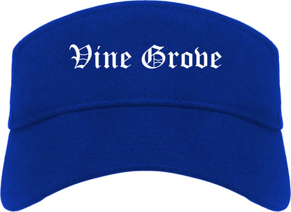Vine Grove Kentucky KY Old English Mens Visor Cap Hat Royal Blue