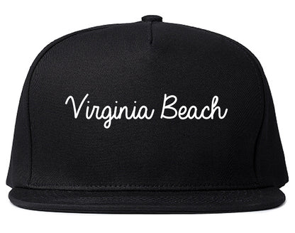 Virginia Beach Virginia VA Script Mens Snapback Hat Black
