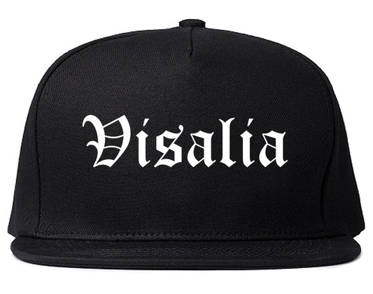 Visalia California CA Old English Mens Snapback Hat Black