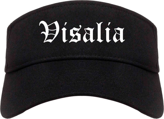 Visalia California CA Old English Mens Visor Cap Hat Black