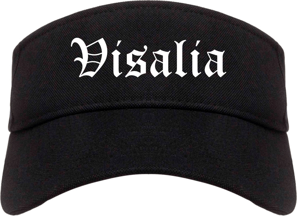 Visalia California CA Old English Mens Visor Cap Hat Black