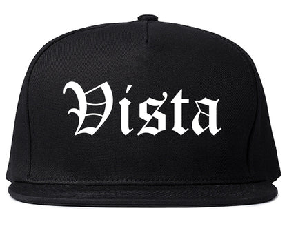 Vista California CA Old English Mens Snapback Hat Black
