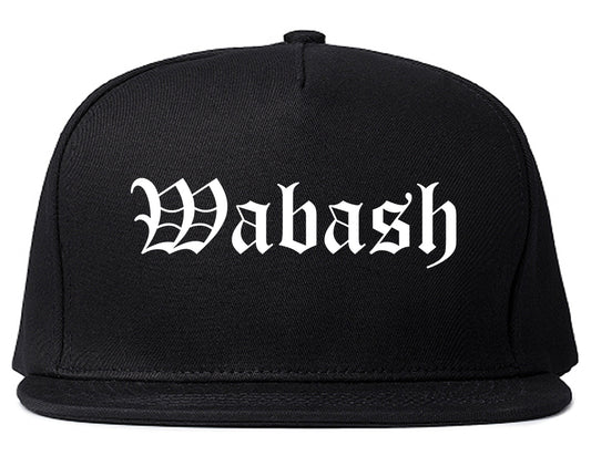Wabash Indiana IN Old English Mens Snapback Hat Black