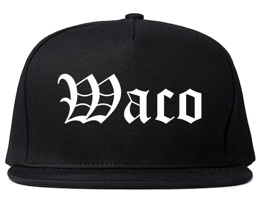 Waco Texas TX Old English Mens Snapback Hat Black