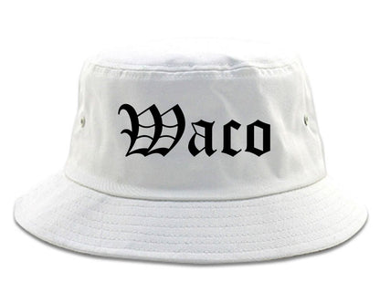 Waco Texas TX Old English Mens Bucket Hat White