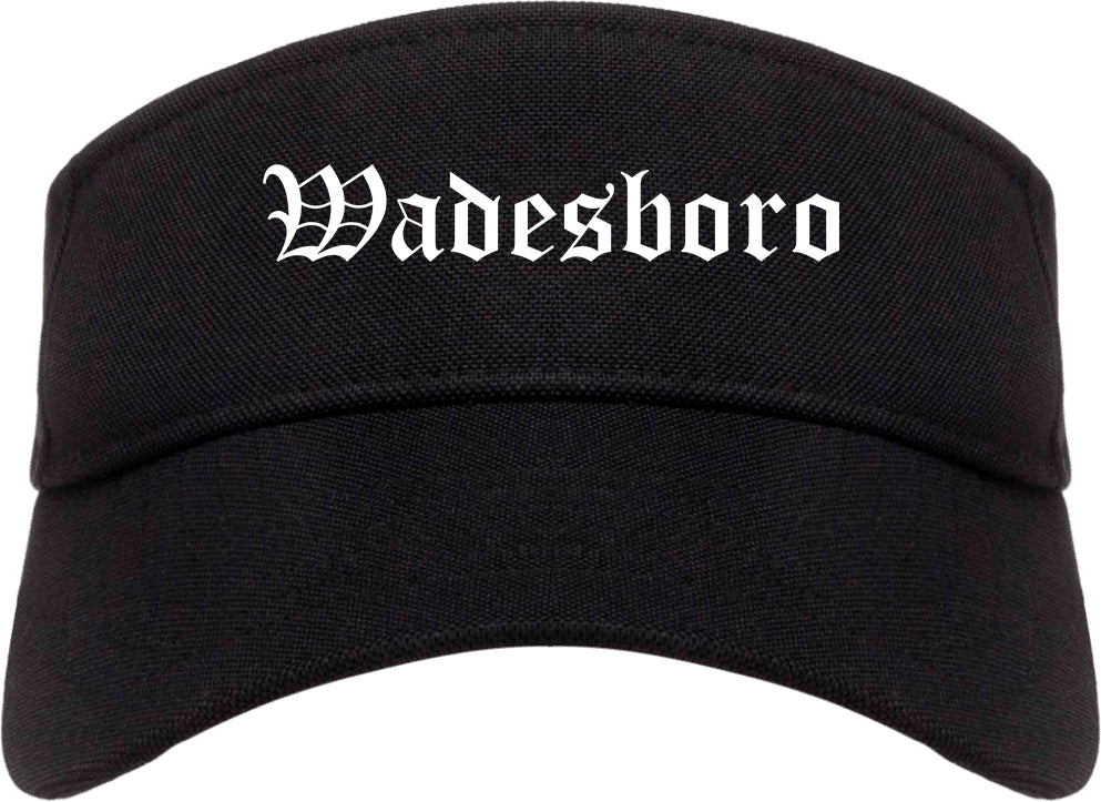 Wadesboro North Carolina NC Old English Mens Visor Cap Hat Black