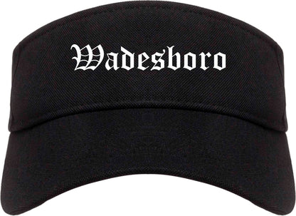 Wadesboro North Carolina NC Old English Mens Visor Cap Hat Black