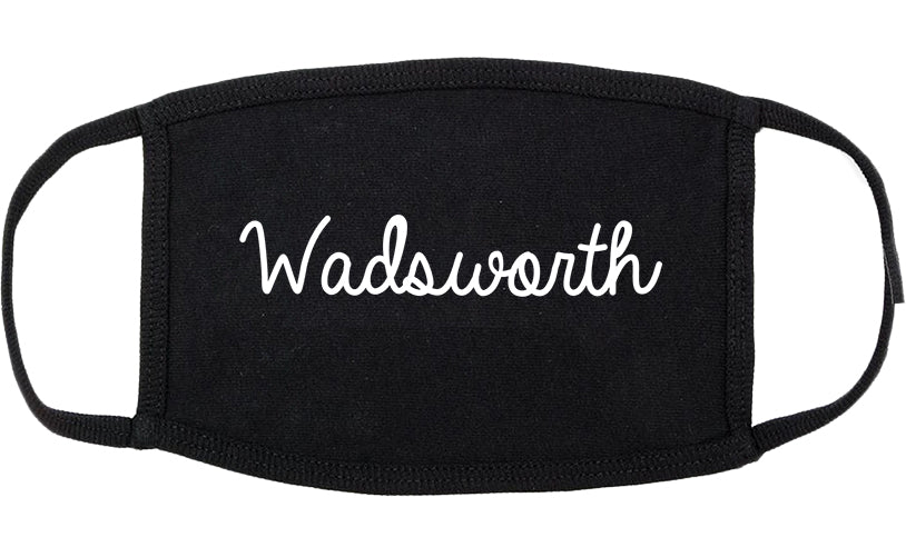 Wadsworth Ohio OH Script Cotton Face Mask Black