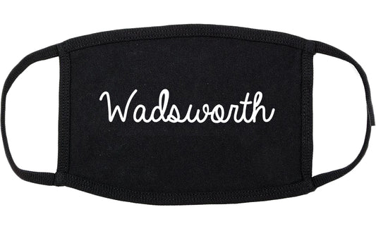 Wadsworth Ohio OH Script Cotton Face Mask Black