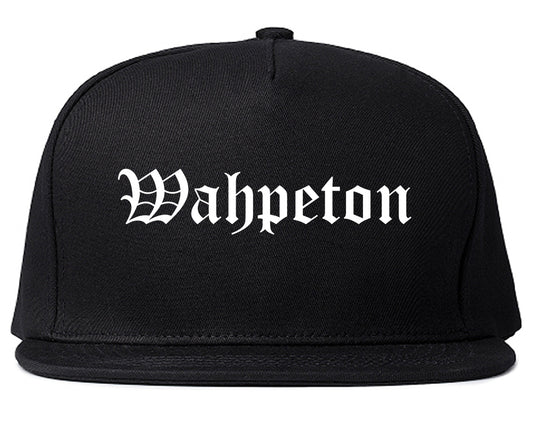 Wahpeton North Dakota ND Old English Mens Snapback Hat Black