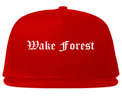Wake Forest North Carolina NC Old English Mens Snapback Hat Red