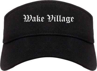 Wake Village Texas TX Old English Mens Visor Cap Hat Black
