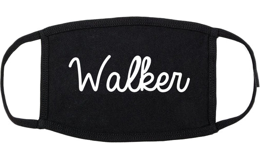 Walker Louisiana LA Script Cotton Face Mask Black