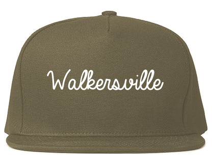 Walkersville Maryland MD Script Mens Snapback Hat Grey