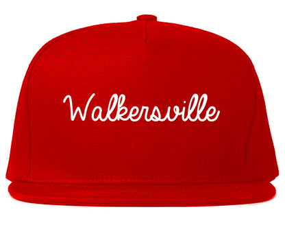 Walkersville Maryland MD Script Mens Snapback Hat Red