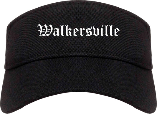 Walkersville Maryland MD Old English Mens Visor Cap Hat Black