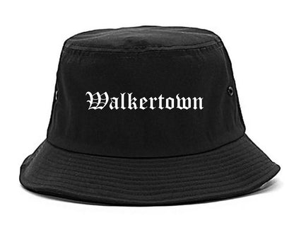 Walkertown North Carolina NC Old English Mens Bucket Hat Black