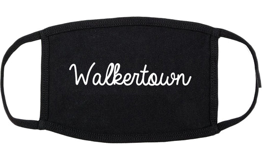 Walkertown North Carolina NC Script Cotton Face Mask Black